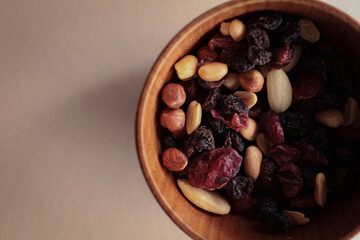 healthy eating, oat flakes, pistachios, raisins, nuts, muesli