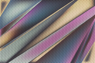 Diagonal stripes halftone circles texture colorful vector design. Light diffusion through dotted layers. Smooth gradients and abstract flow. Retro-inspired dotted texture overlay.