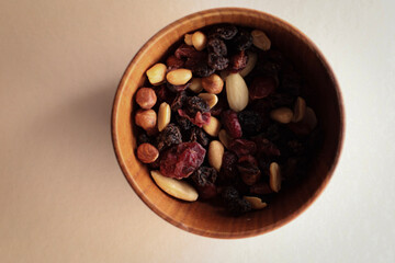 healthy eating, oat flakes, pistachios, raisins, nuts, muesli