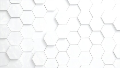 Abstract white hexagonal pattern