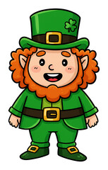 陽気な妖精さん 緑の衣装 笑顔が可愛い 幸せな雰囲気