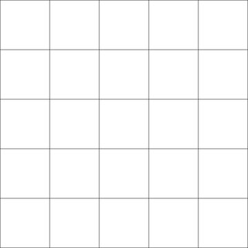 5x5 Grid Box Pattern. Can be used for minimalist backgrounds or sketch templates