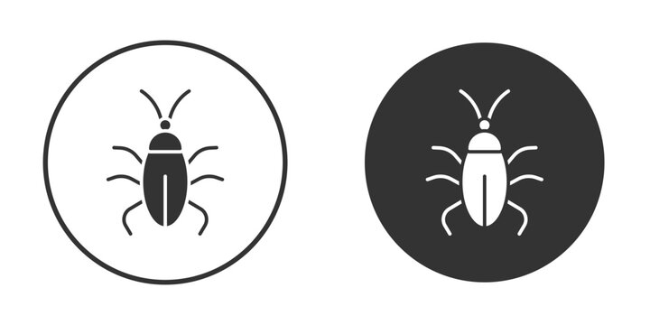 Cockroach icon flat pictogram for web. Symbol, logo illustration. Vector graphics