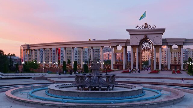 Almaty City Kazakhstan 2 June 2025. Al Farabi Avenue, First President's Park in Almaty