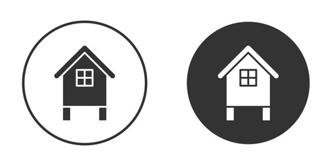 Chicken coop icon flat pictogram for web. Symbol, logo illustration. Vector graphics © Opps