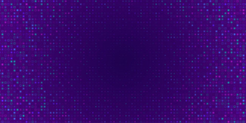 Abstract futuristic purple background with pixel texture. Vector illustration.