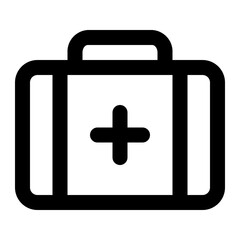 medical kit icon for illustration