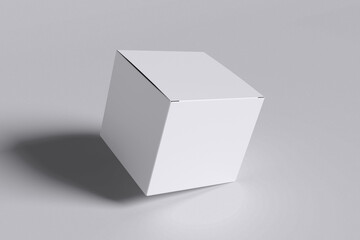 blank white square paper boxes for mockups isolated on white background. 3d high rendering resolution.