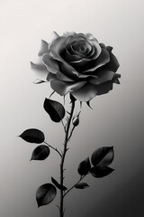 rose black and white