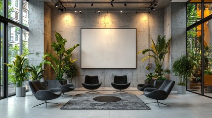 Modern industrial waiting area