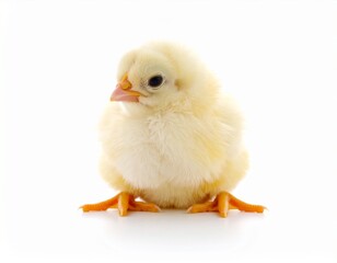 Obraz premium Generated image Little chick on a shadowless white background