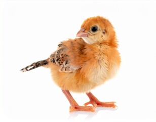 Obraz premium Generated image Pheasant chick on a shadowless white background