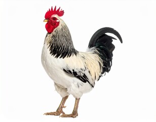 Fototapeta premium Generated image Rooster on a white background without shadows
