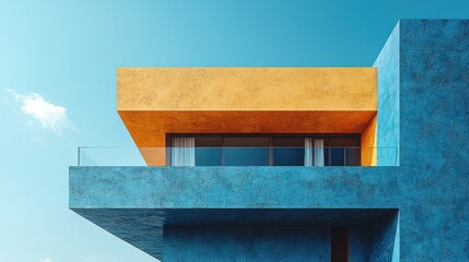 Modern architectural building facade
