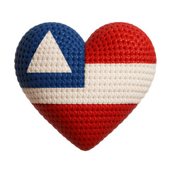 Heart Flag of Bahia Icon Glossy Element 3D Render Transparent PNG Coração Bandeira da Bahia