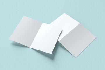 Blank Bi Fold Brochure for Mockup Template , Presentation