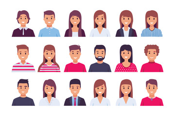 Diversity in Portraits: An assortment of diverse portraits, each an illustration of unique identity and inclusivity, perfect for projects celebrating individuality and a collective community. 