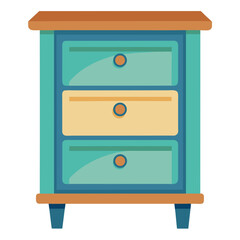 wooden cabinet isolated on white