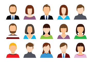 Diverse Portraits: A collection of diverse portraits, each meticulously designed to represent a unique individual, captures the essence of individuality and the beauty of human diversity.