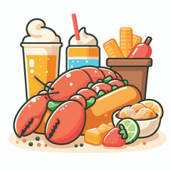 food, lobster, roll, seafood, bun, bread, delicious, restaurant, sandwich, lobster roll, meal, lunch, dinner, new england, background, shellfish, fresh, butter, menu, eat, cuisine, maine, dish, meat, 