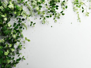 Obraz premium Greenery decor elements for home interiors indoor plants arrangement minimalist style natural environment aesthetic viewpoint