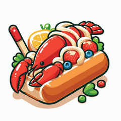 food, lobster, roll, seafood, bun, bread, delicious, restaurant, sandwich, lobster roll, meal, lunch, dinner, new england, background, shellfish, fresh, butter, menu, eat, cuisine, maine, dish, meat, 