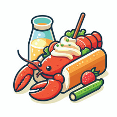 food, lobster, roll, seafood, bun, bread, delicious, restaurant, sandwich, lobster roll, meal, lunch, dinner, new england, background, shellfish, fresh, butter, menu, eat, cuisine, maine, dish, meat, 