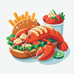 food, lobster, roll, seafood, bun, bread, delicious, restaurant, sandwich, lobster roll, meal, lunch, dinner, new england, background, shellfish, fresh, butter, menu, eat, cuisine, maine, dish, meat, 