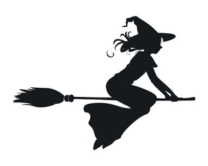 Halloween Witch Silhouette Vector Collections