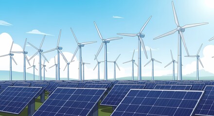 Serene Solar & Wind Farm: A Sustainable Energy Landscape