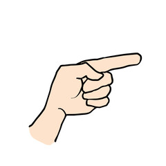 手描き風指差しポーズ4