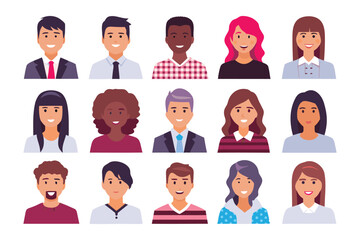 Diverse Faces: A captivating composition showcasing a variety of smiling individuals, representing a spectrum of unique personalities, all radiating warmth and positivity.