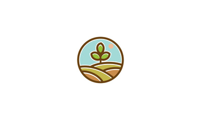 Farm Nature Logo Design – Agriculture, Eco Friendly, Organic Concept Icon