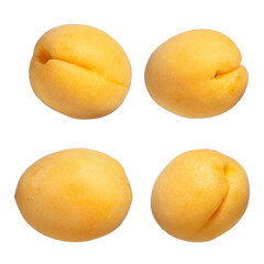 Apricots on a white isolated background