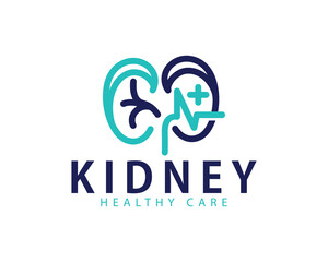 Kidney logo creative design concept medical health clinic