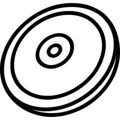 Discus outline icon vector
