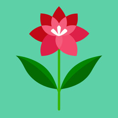 red flower vector
