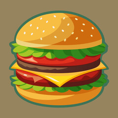 hamburger isolated on white