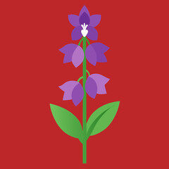 vector illustration of a red flower