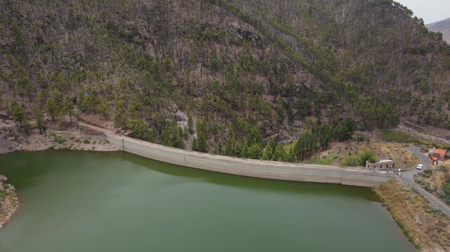 Los perez dam in gran canaria, canary islands