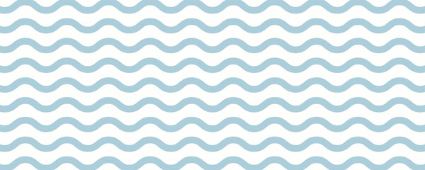 Seamless Wave Pattern, Hand drawn water sea vector background. Wavy beach print, curly grunge paint lines. EPS 10