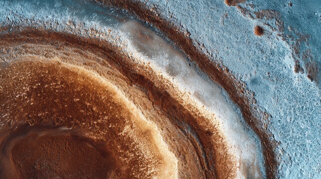 Abstract geological textured pattern in brown and blue