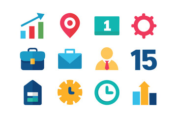 Template Icon Set with Layouts and Flowcharts