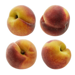 peaches isolated on white background