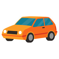 red car isolated on white