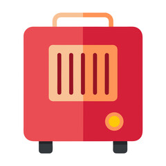 vector illustration of a red suitcase