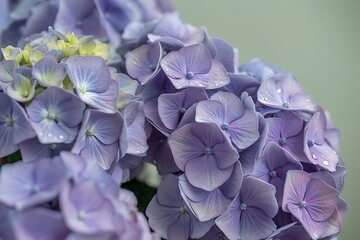 Hydrangea macrophylla, close-up, selective focus
