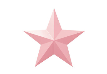 Isolated Pastel Pink Star with Soft Shimmering Texture