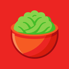 vector illustration of a bowl of salad