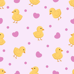 Seamless vector pattern with chicken design on beige background. Ideal for packaging, wallpaper, fabric print, cover and decor.